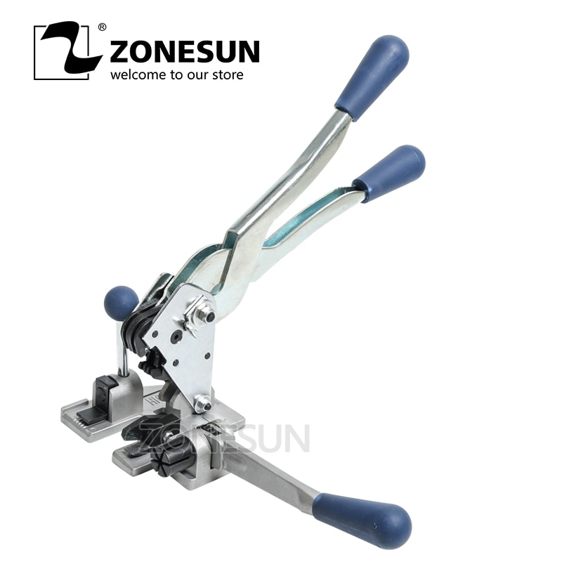 ZONESUN Manual Multifunction PP Strapping Machine Handy Plastic 13mm PET PP Belt Carton Box Sealer Packing Tool