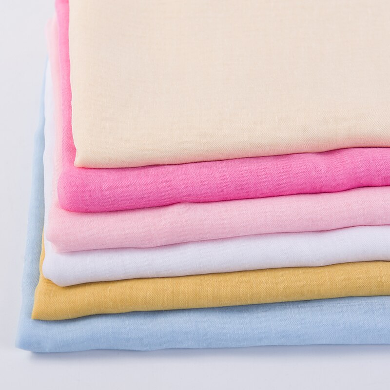 Polyester chiffon stoff solid mykt for kvinne skjerf i sommer flerfarget  w300007