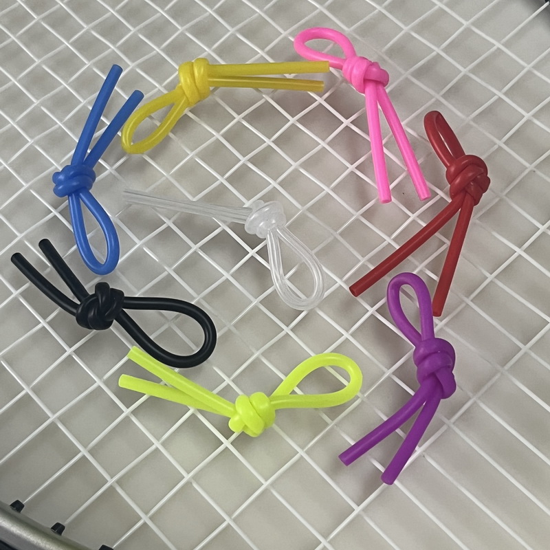 anti vibrateur tennis,Amortisseurs de vibrations de Tennis en Silicone souple, 8 pièces/lot, accessoires de raquette de Tennis Anti-Vibration
