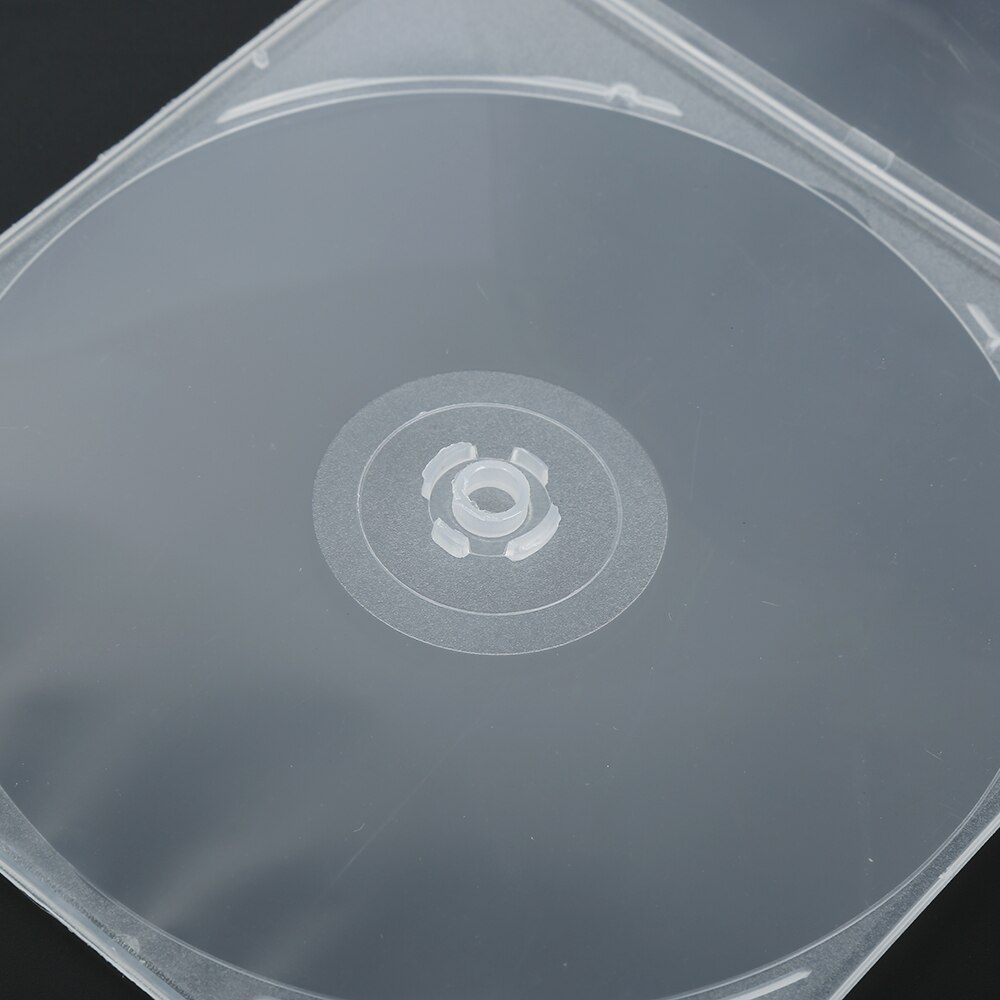 1Pc Plastic CD Cases Storage Box Transparent Clear CD DVD Cases Hard Organizer With Cover