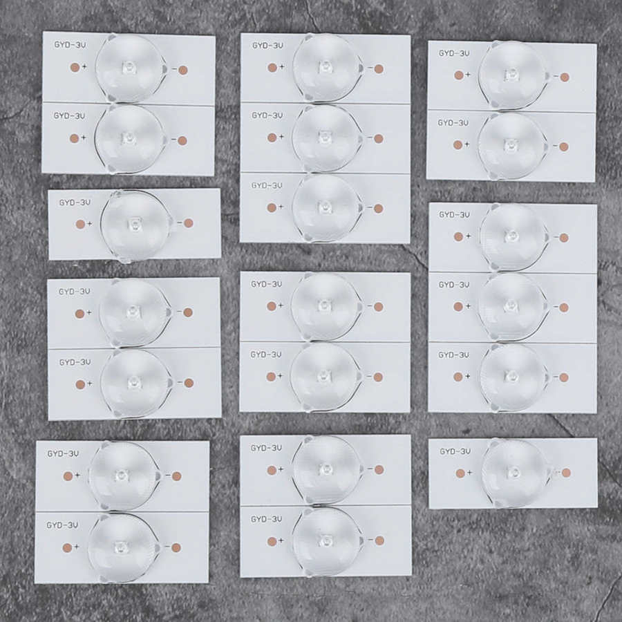 3V SMD Lamp Beads with Fiberglass Board Concave Lens Fliter Strips for LED TV Repair Electrical