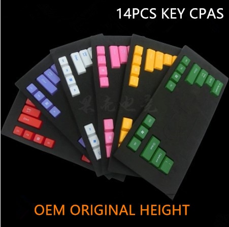 14 Stks/set Mechanische Toetsenbord Ctrl Alt Shift Key Caps Grote Toetsen Positie Mechanische Toetsenbord Universele Oem Standaard Keycaps