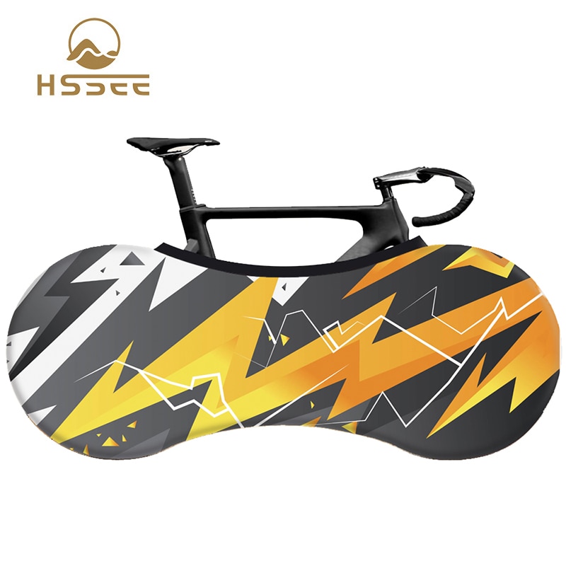 Hssee mtb landevejscykeldæksel højt elastisk stof indendørs støvbetræk til 26 " -28 " cykel ægte dækbeskyttelsesdæksel