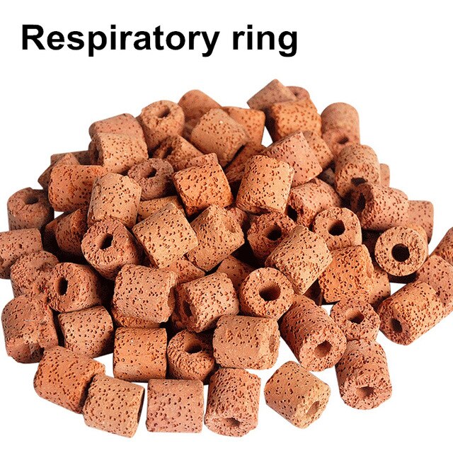 500G 12-In-1 Fish Tank Filter Materiaal Keramische Activated Carbon Biochemische Bal Medium Aquarium Accessoires met Netto Zak: Respiratory Ring