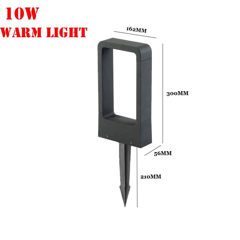 Lawn lamp garden lights LED lights outdoor home waterproof lampe exterieur for fence garden villa: Sand black30CM