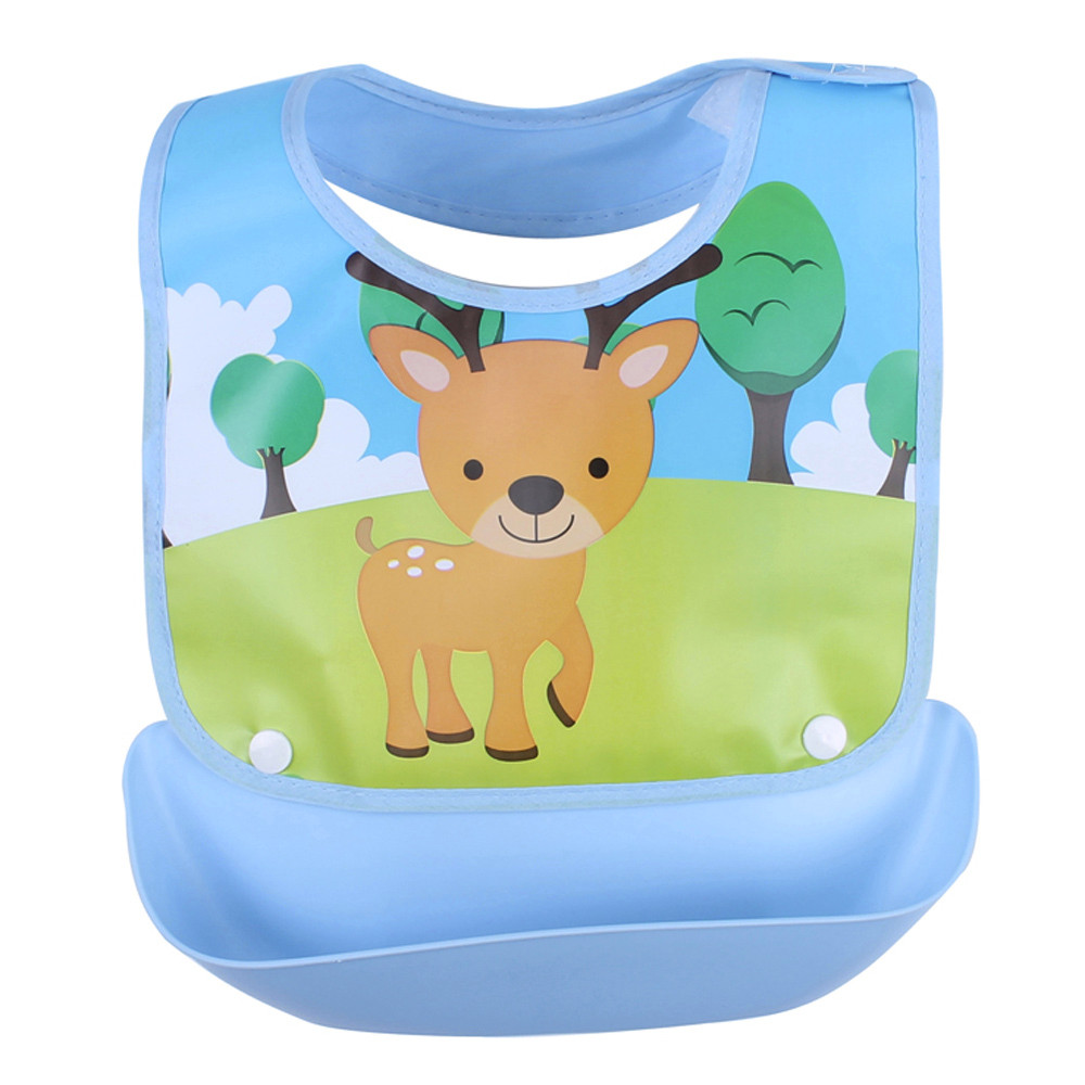 Bébé détachable enfants garçons filles imperméable à l'eau alimentation tablier salive serviette bavoir Smock