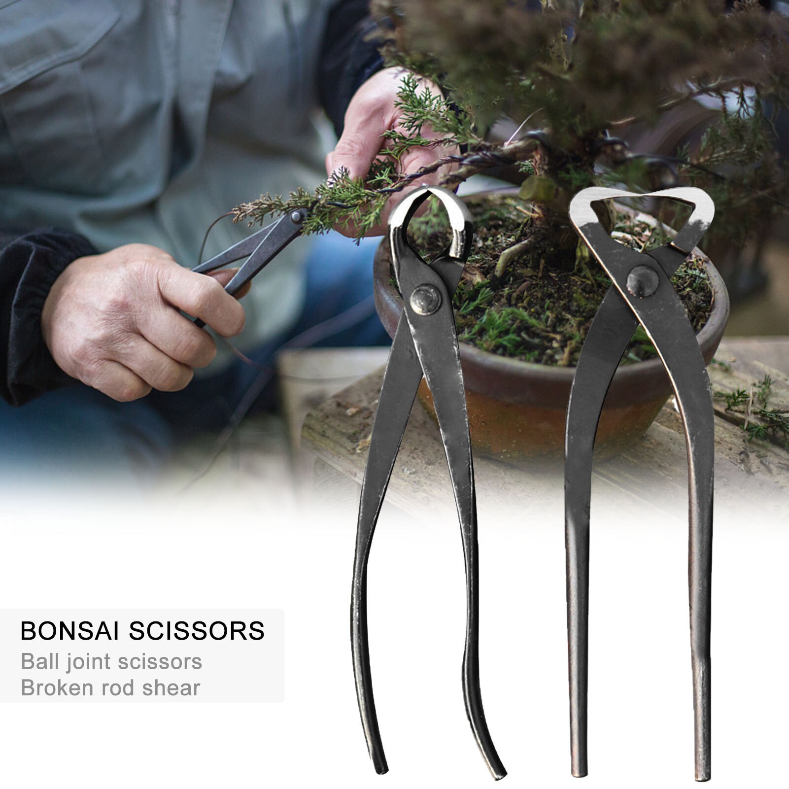 Round Stainless Steel Root Cutting Pliers Garden Pruning Shears Thick Branches Cutter Scissors Bonsai Tools