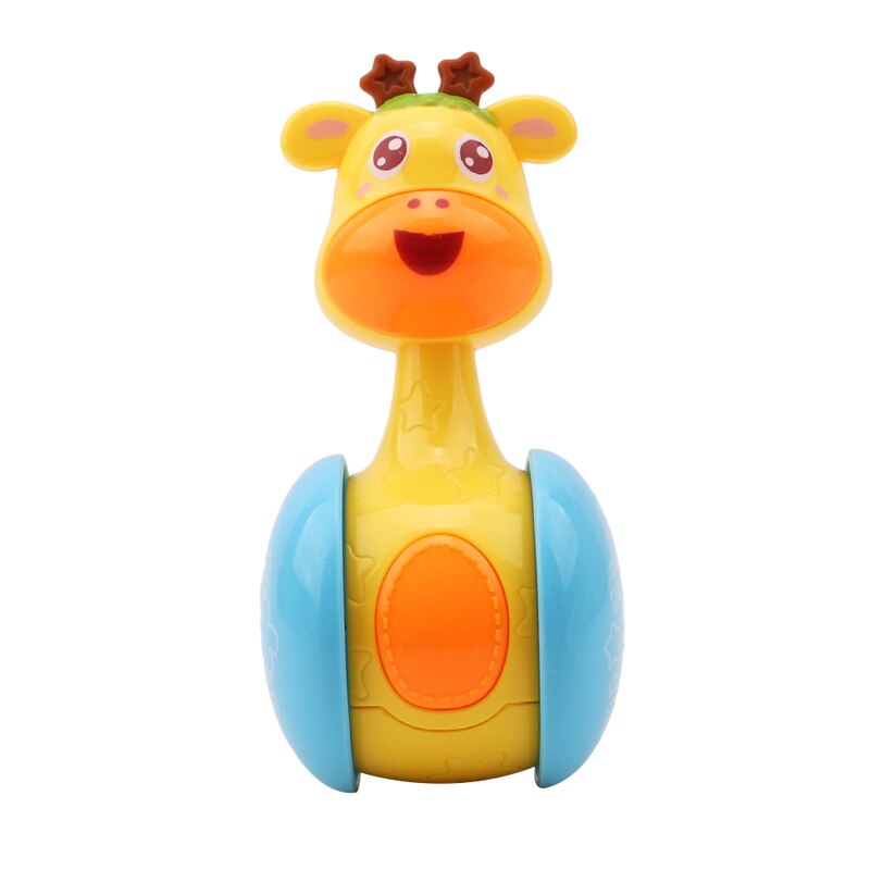 Baby Tumbler Doll Rattles Baby Toys Sweet Bell Music Roly-poly Learning Education Toys Animal Giraffe Rattles