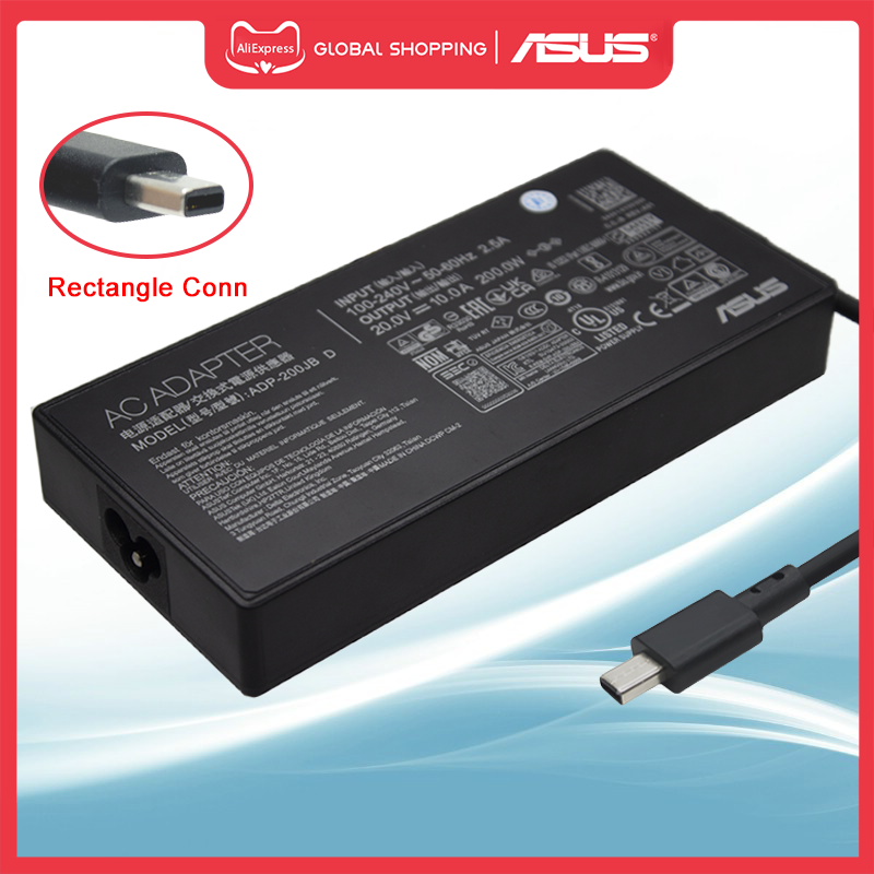 20V 10A 200W ADP-200JB D Rectangle Conn AC Adapter Power Laptop Charger For ASUS TUF Gaming A14 ) FA401WV