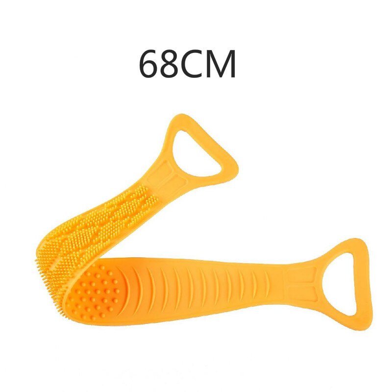 Silikon Zurück Wäscher Weiche Luffa Schlecht Handtuch Schlecht Gürtel Körper Peeling Massage Für Dusche Körper Reinigung Schlecht Dusche Gurt: Gelb 68cm