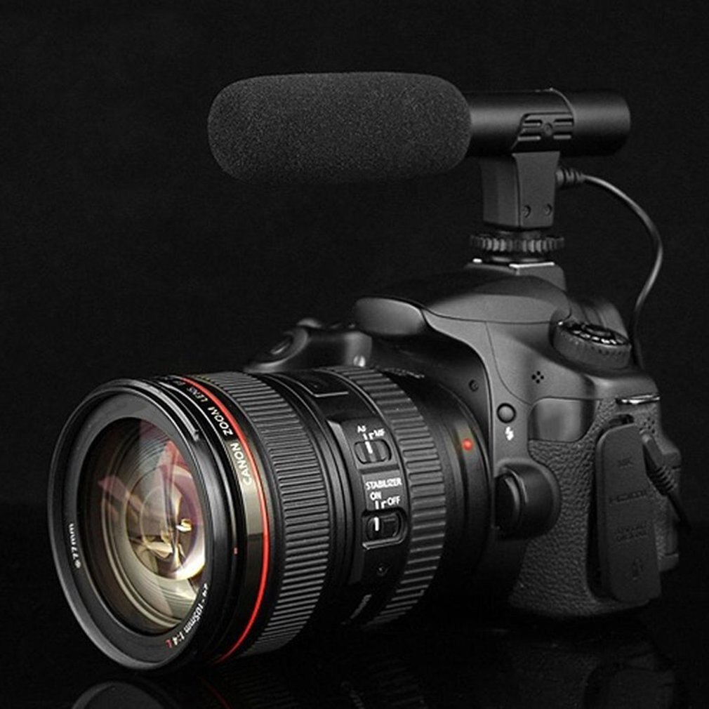 Mikrofoni -01 slr -kameran mikrofoni valokuvaus videokamera stereotallennusmikrofoni dv -digitaalisen järjestelmäkameran videokameraan
