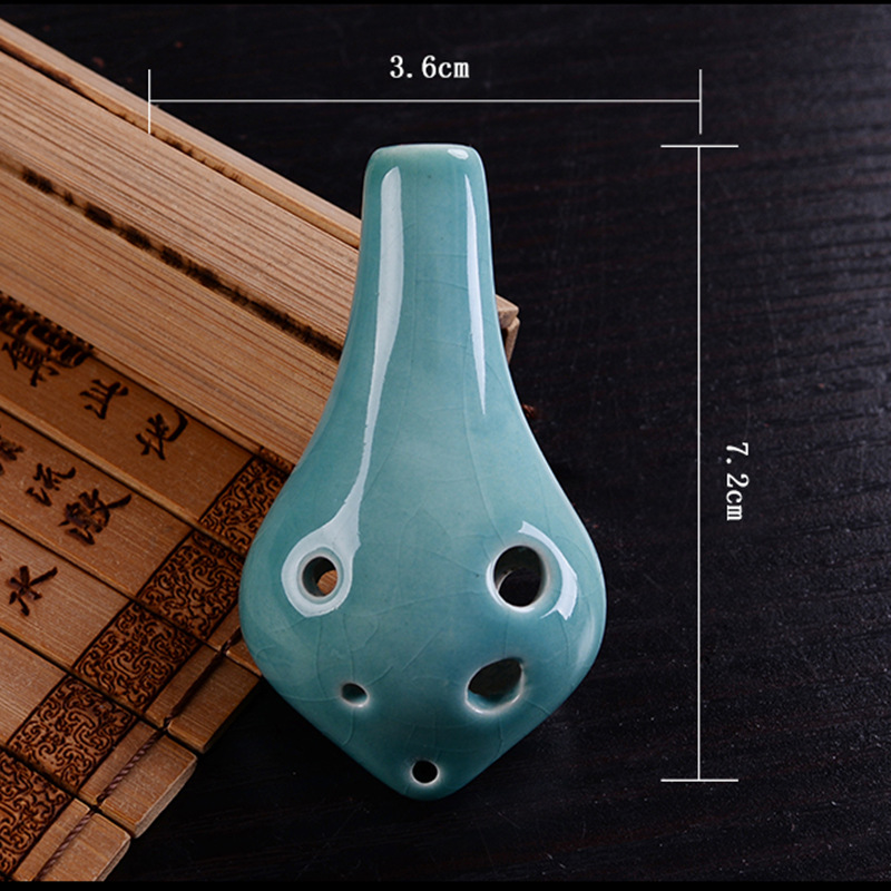 Ocarina diskant  sc 6- håls långrör ocarina student nybörjare ocarina musikinstrument för att skicka musikband