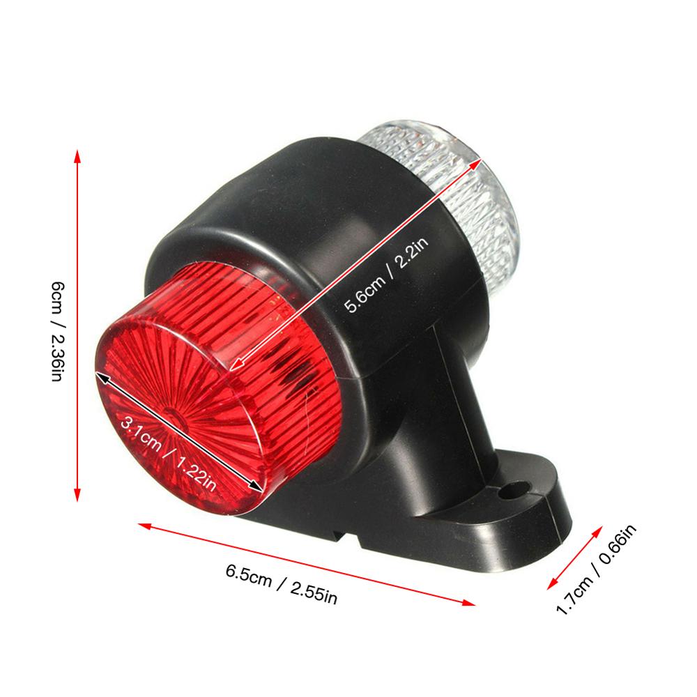 4 pcs 8-LED Braking Ligh Red White Side Marker Lights Outline Lamp Car Truck Trailer Van 12-24V