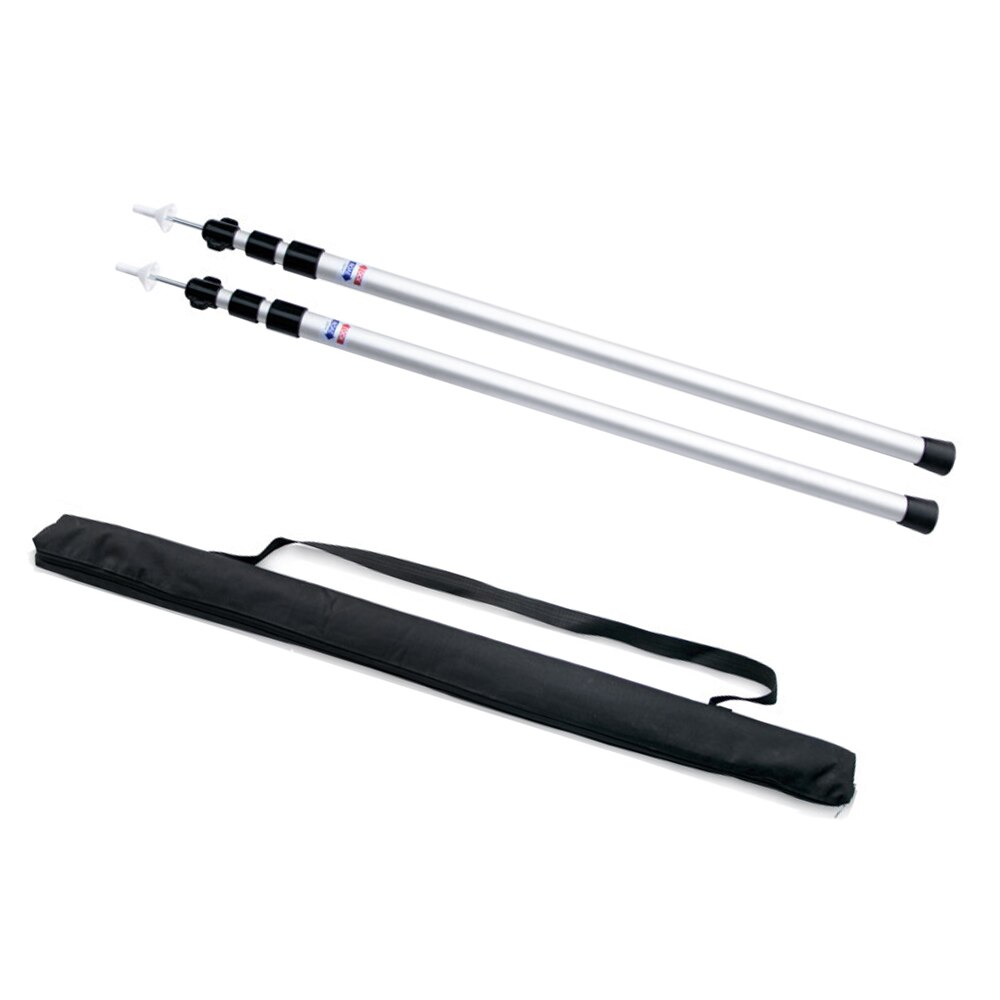 Barre de Support pour auvent de tente, en fer, ajustable, Portable, avec sac de rangement: 2pcs 230cm Silver