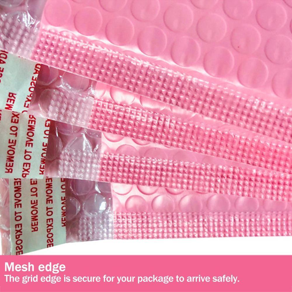 50 Stks/partij Roze Schuim Envelop Tassen Zelf Seal Mailers Padded Enveloppen Pakketten Bubble Zak Mailing Tas Wit A5D8