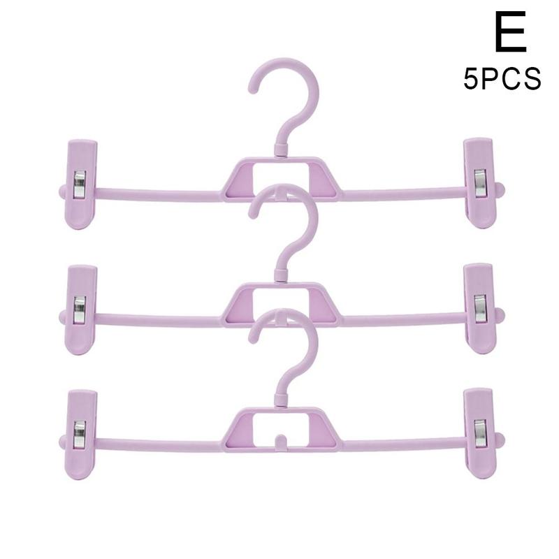 5 PCS Coat Hangers Clothes Closet Pant Trouser Skirt Multifunction Plastic Rack Non-slip Racks Storage Clip Drying Pants Ra V8Z7