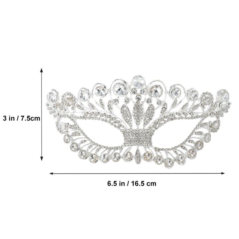 Luksus diamant rhinsten fest maske maskerade fest dekoration krone legering maske til kvinder fest indretning tilbehør fest