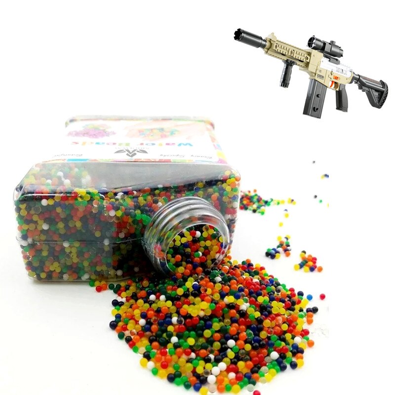 1@# Shooting Supplies Color Water Absorption Beads Bullet Non Toxic and Tasteless, Clean Environmental Protection 100/500Pcs/bag