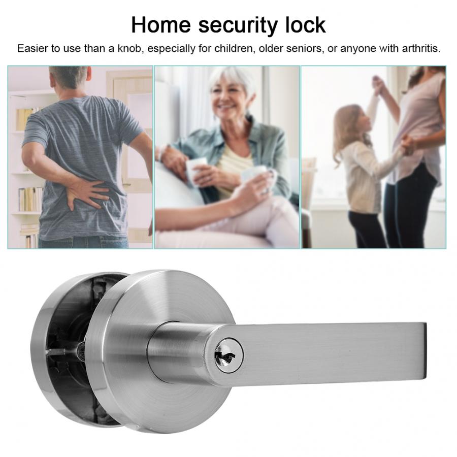 Indoor Modern Handle Door Lock Single Bolt Universal Door Entrance Lever Home Security Lock