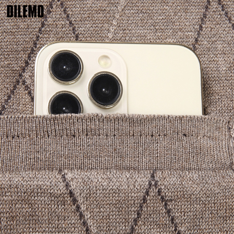 Cárdigan de punto con cuello de pico para hombre, suéter informal de , chaleco sin mangas, ropa de de para otoño e invierno de , 2025