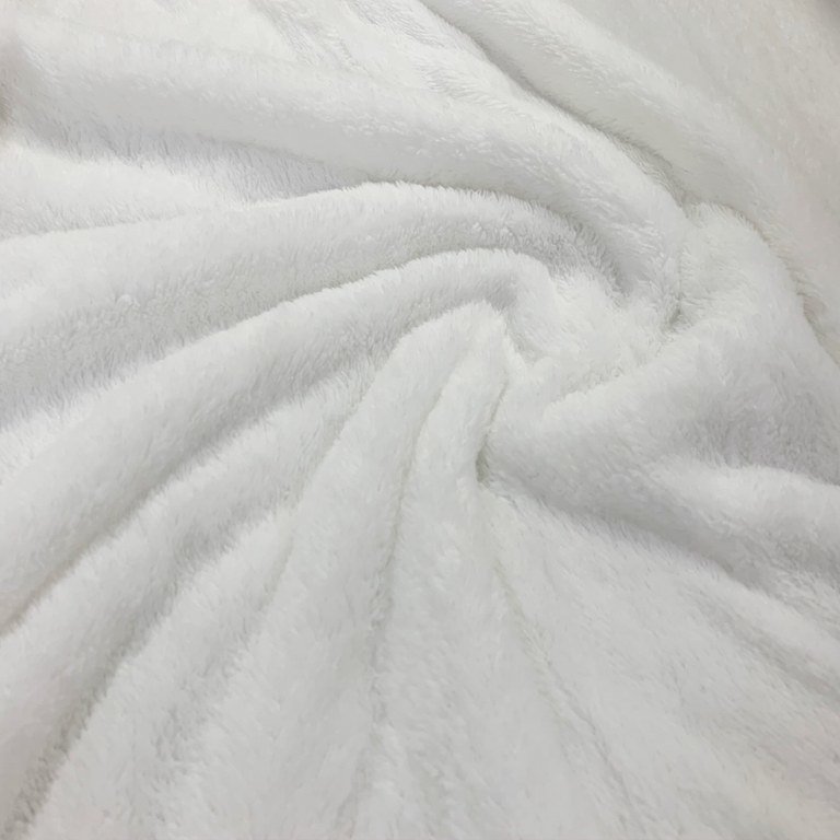 1. Witte Kleur Welsoft Fleece Stof Breedte: 180 Cm