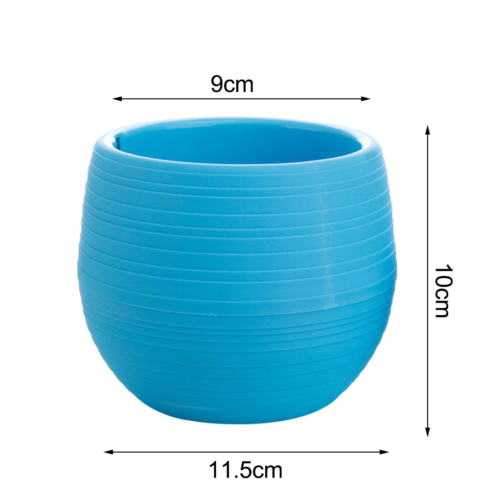 5 Colors Mini 10*10cm Colorful Plastic Flower Pot Succulent Plant Flowerpot For Succulent Plants Home Office Decoration