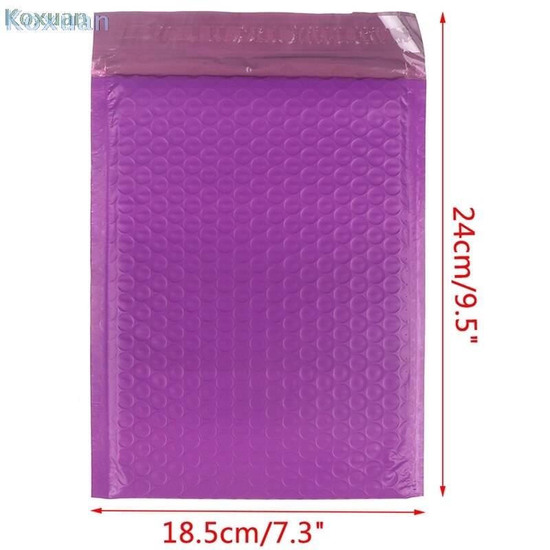 Enveloppes à bulles violettes Poly, enveloppes rembourrées auto-scellantes, sacs pour livre Magazine, courrier doublé auto-scellant 10 pièces