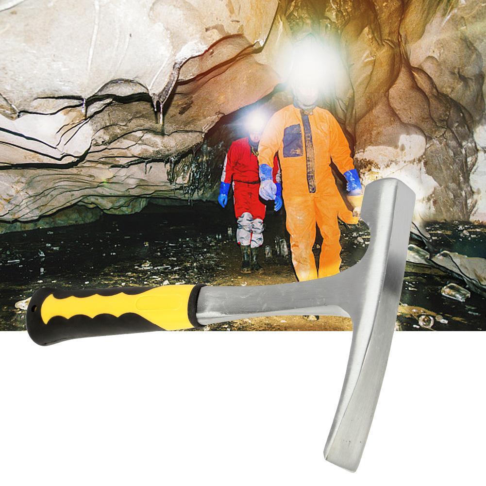 Double tête plate bouche géologique enquête brique bec de canard marteau 600g tête brique roche Exploration dureté marteau extérieur