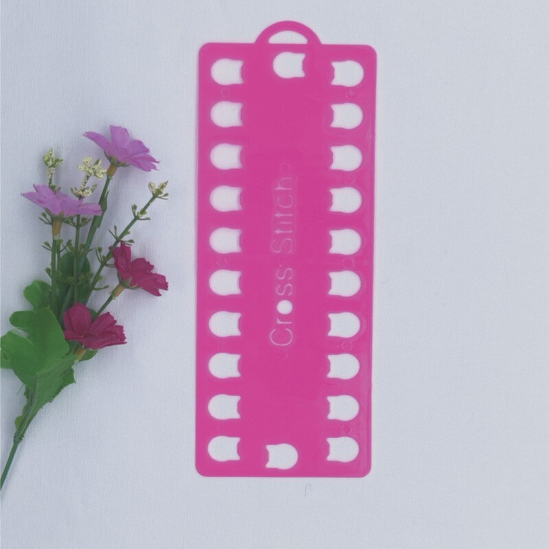 Cross stitch threading board suzhou embroidery special color plastic threading board winding board cross stitch winding board: Rose red