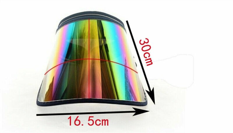 Zonneklep Voor Volledige Gezicht Hoofd Pvc Shield Solar Reflecterende Uv Protectant Hoed Cap Zonnehoed