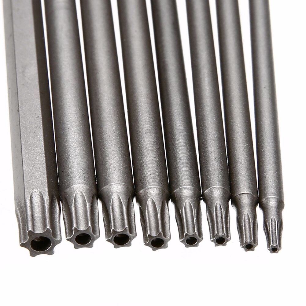 8 stuks Torx Schroevendraaier Bit 1/4 ''Schacht Hex Wind Boorkop 150mm 200mm Schroefsleutel Magnetische Ster T8 T10 T15 T20 T25 T27 T30 T40