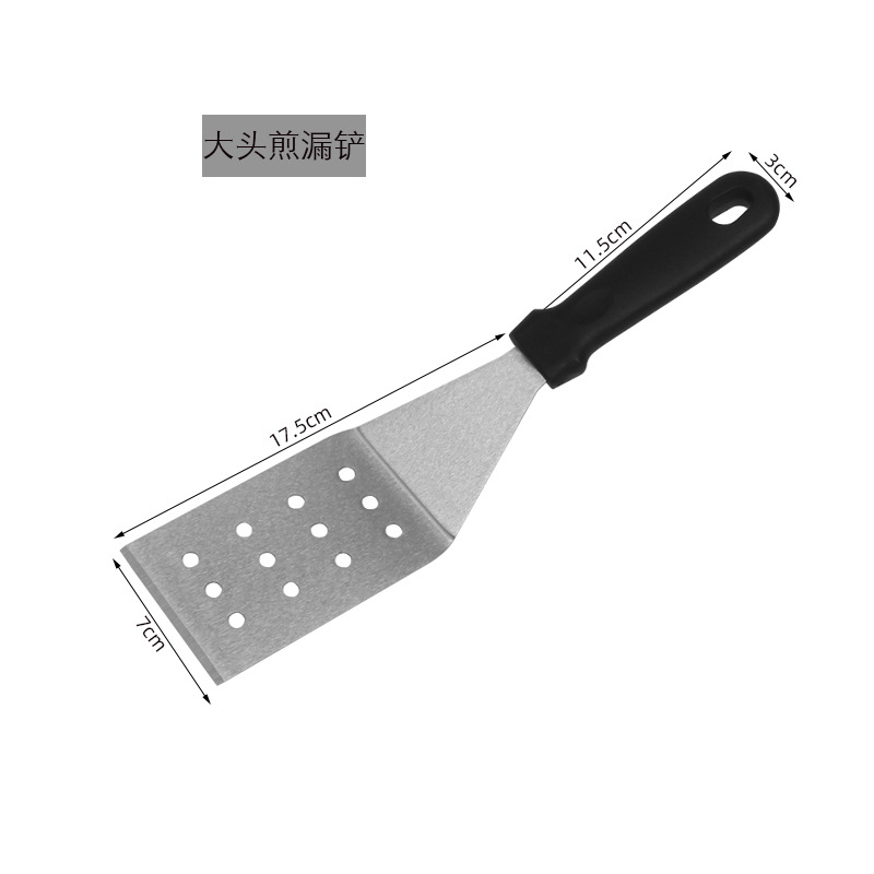 Edelstahl Steak Gebratene Schaufel Grill Werkzeug Kochschaufel Flipper Bratpfanne Zubehör Werkzeug Spachtel & Schaber: grau