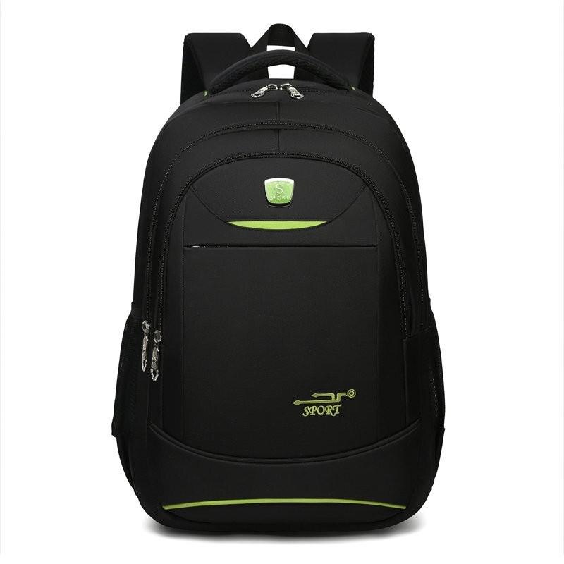 Mochila de Nylon para ordenador portátil para hombre, morral informal a la de gran capacidad para estudiantes, mochilas escolares, bolso sencillo para diario,: Green