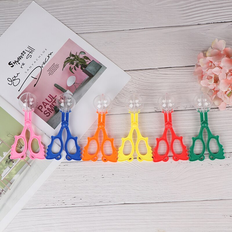 1 Pieza de plástico Bug Insect Catcher tijeras pinzas para niños herramienta práctica de oficina escolar