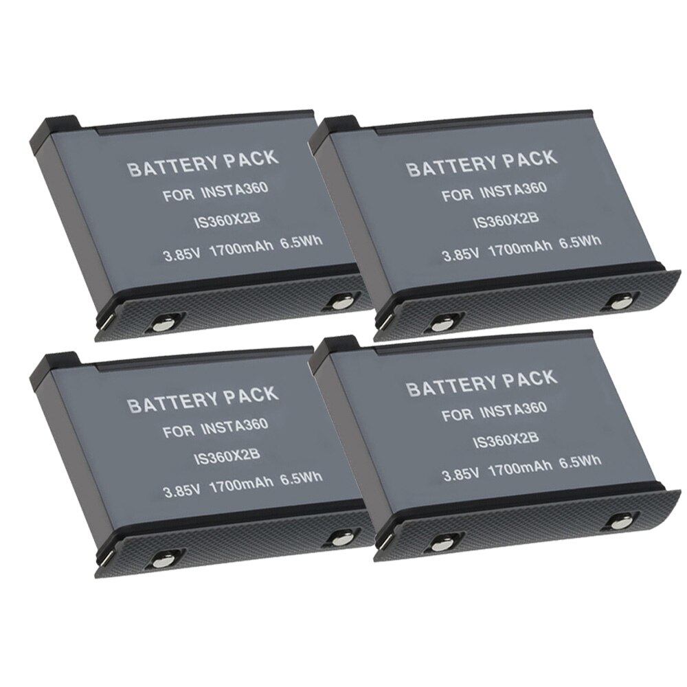 For Insta360 ONE X2 Rechargeable Li-ion Battery Compatible with Insta 360 One X 2 Action Camera 1700mAh IS360X2B Battery: 4 Battery