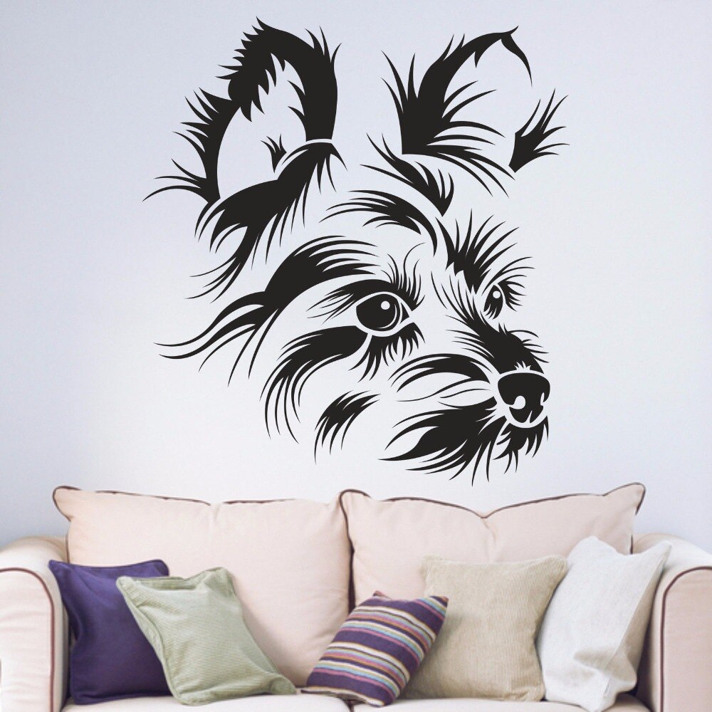 Yorkshire Terrier Dog Pet Shop Pet Grooming Salon Living Room Bedroom Home Window Hallway Art Vinyl Wall Decal Sticker B100
