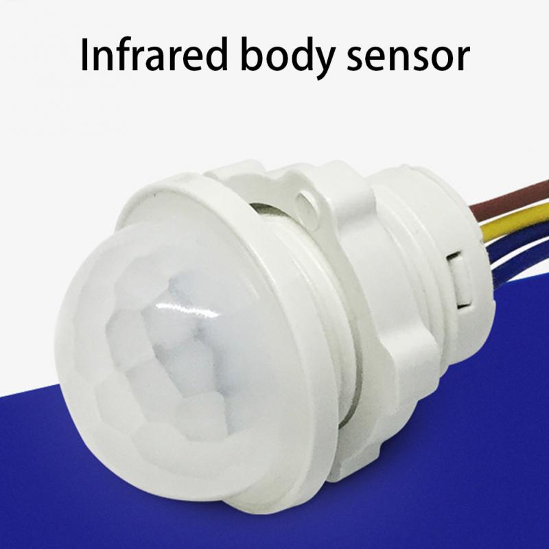 1pcs 40mm Verstelbare PIR Infrarood Ray Motion Sensor Vertraging Verstelbare Modus Detector Schakelaar Voor Home Verlichting LED lamp