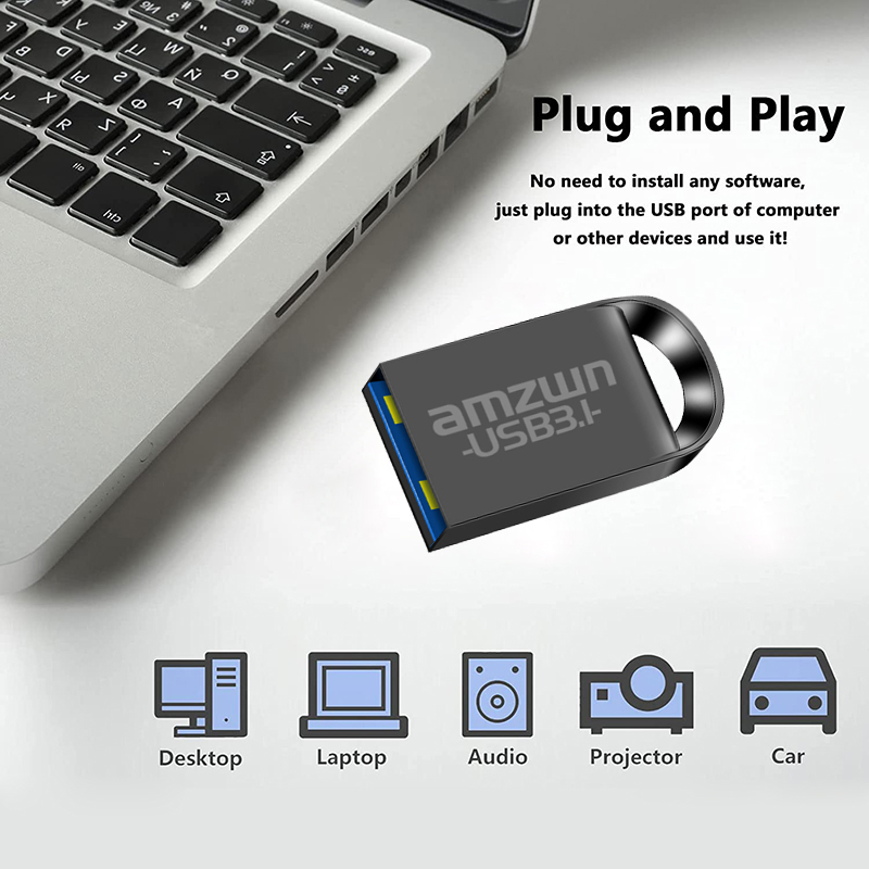 Mini Metal USB 3.1 Flash Drives 64GB Heart Pen Drive 32GB 16GB 128GB Memory Stick Waterproof U Disk for Laptop