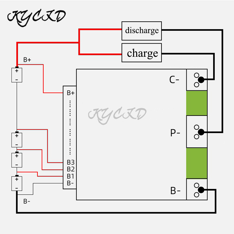 Lithium Battery BMS 16S 60V 35A Charge Protection Board with Balance Function Equalization PCB For Electric Vehicle Ebike