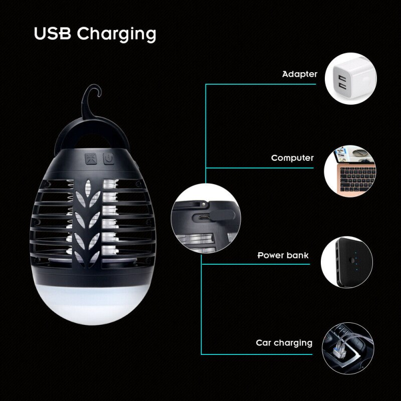 Vattentät utomhus usb elektronisk mosquito kills lampa 5w led hembelysningslampor sovrum anti-mygglampor