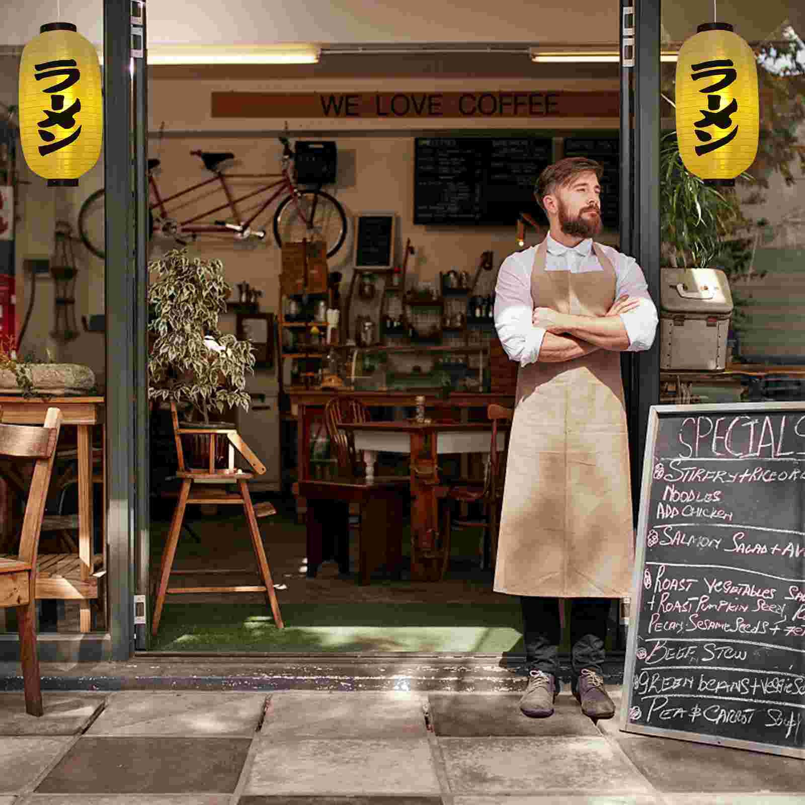 Traditional Japanese Style Hanging Silk Lantern Japanese Bar Restaurant Decor