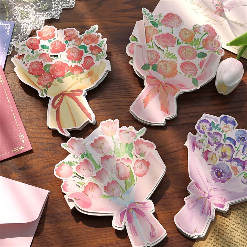 Kawaii Envelope with Folded Greeting Card Stationery Set Wedding Envelope Invitation Romantic Collage Decoration Material