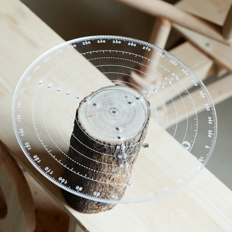 Center Finder Tool Woodworking Compass for Woodturners Bowls Lathe Work Clear Acrylic Drawing Circles Diameter CNIM