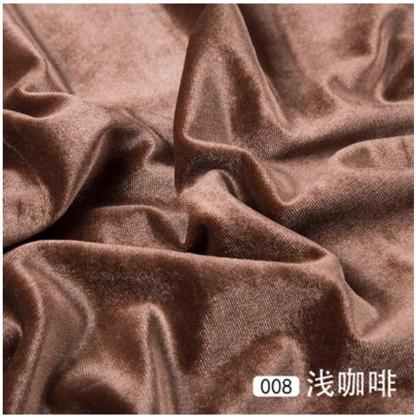 Tissus soyeux en velours doux de 50x150cm, pour vêtements de luxe, rideau Textile de maison: 8 Light coffee