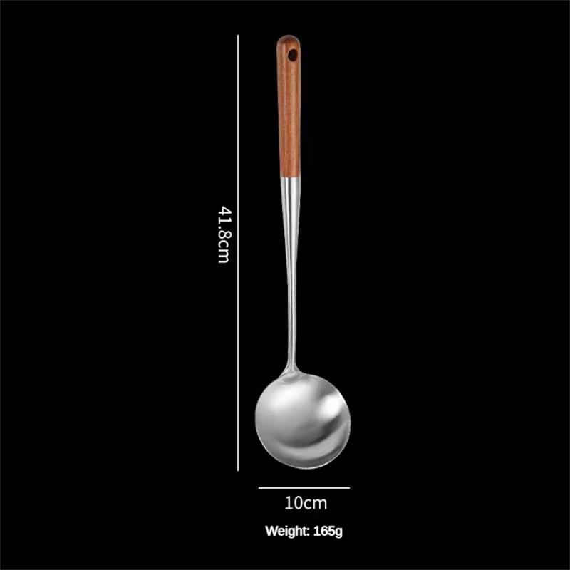 Utensilios de cocina de 1 a 6 piezas, espátula Wok de hierro y cucharón, juego de herramientas, espátula para cocinar de acero inoxidable, accesorios de cocina: plum