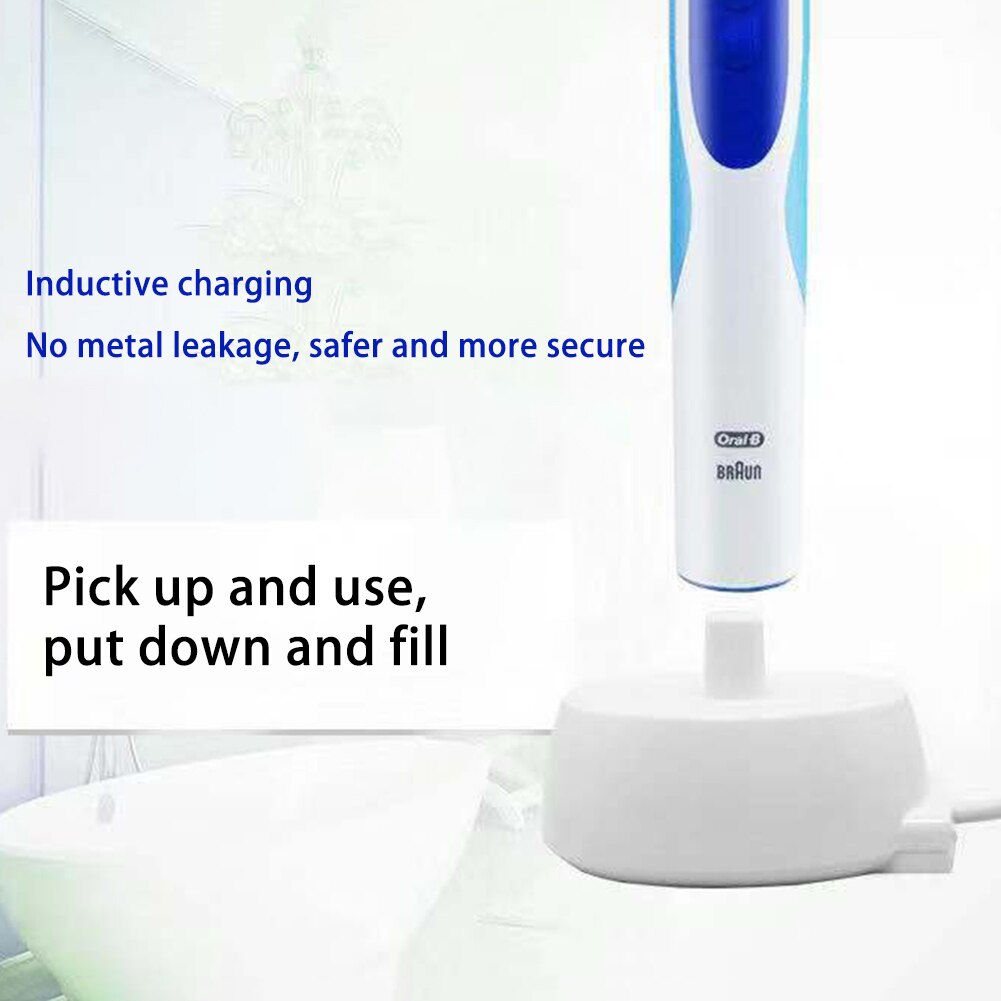 Cargador de cepillo de dientes eléctrico portátil, adaptador de soporte de Base de carga para cepillos de dientes de repuesto con enchufe europeo, para Braun Oral B Series
