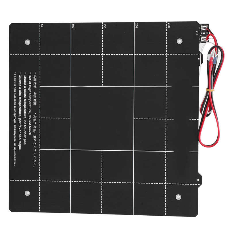 Plataforma de cama para impresora 3D, accesorios adhesivos magnéticos para CR-10, 300x300mm, 24V, plataforma de cama magnética, 1 ud.