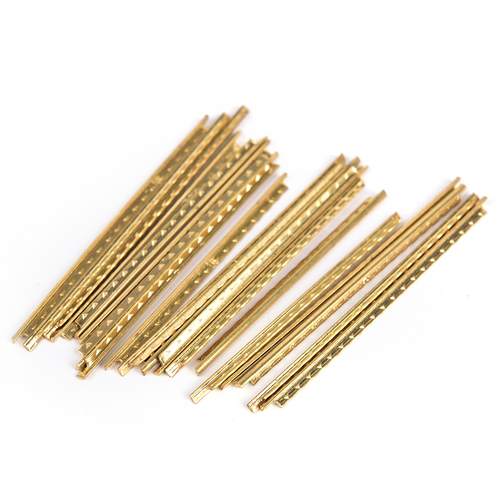 19 pezzi di tasti per chitarra classica in ottone Set di cavi per chitarra acustica larghezza 2.2mm 2.0mm