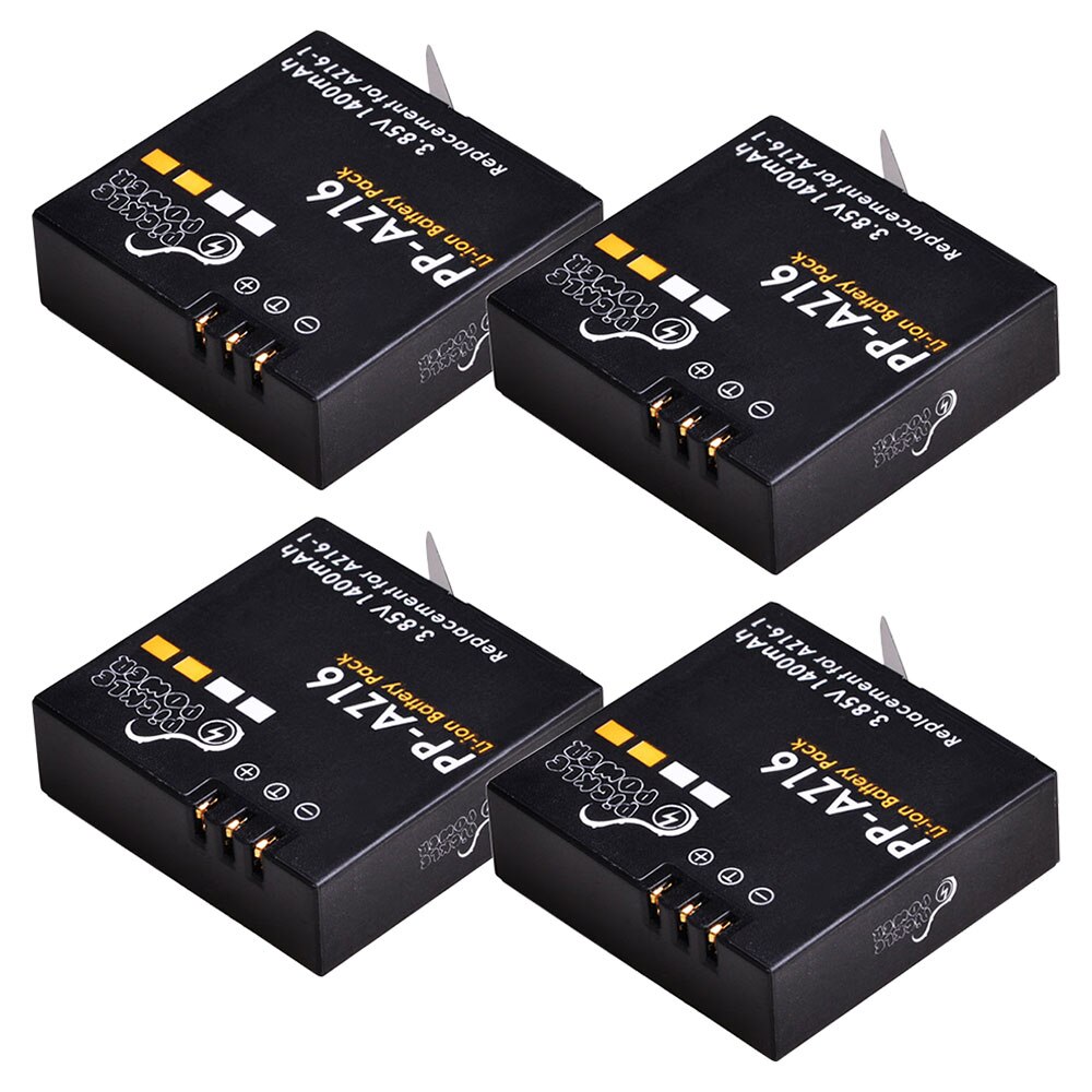 Für Original Xiaomi Yi II yi 4k 4k Batterie AZ16-1 AZ16-2 Batterie + LED Dual Charger für Xiaoyi yi Lite YI 360 VR Action Kamera.: 4 Battery