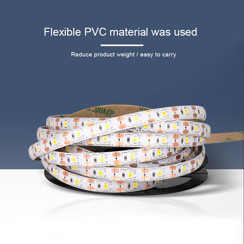 LED Lights 2835 SMD Cabinet Kitchen LED Tape 1-5m Waterproof Strip Closet TV Decoration Lamp 5V USB Cable Charging